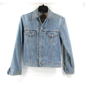 Vintage Levis Jacket Men's Med. Type 3 90s Denim Trucker USA 71500 Blue Jean